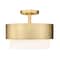 Z-Lite Counterpoint Semi Flush Mount, 2-Light, 13 In.W x 10.75 In.H, Modern Gold/White 495SF13-MGLD - alternate 5